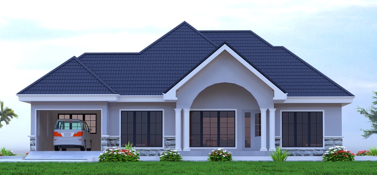 Modern and Elegant single-storey Bungalow in Nairobi, Kenya., bungalows project by E Plans Consultants