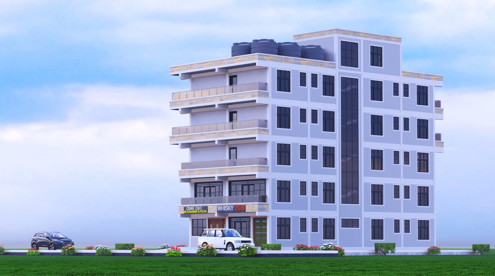 Modern multi-storey mixed-use development in Nairobi, Kenya., documented by E Plans Consultants